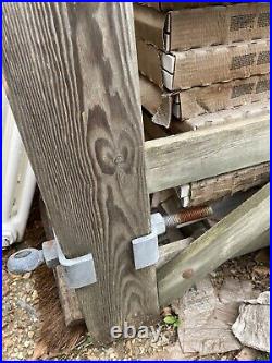 Wooden 5 Bar Diamond Brace Farm gate/11F. Including Metal Latch/Hinges