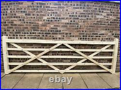 Wooden 5 Bar Diamond Brace Farm gate Field Gate Made To Measure From 3ft to 14ft