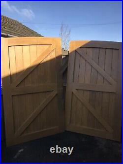 Wooden Arched driveway gates (Unused) Very Heavy