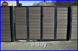 Wooden Clad Bi-folding Driveway Gate #103 Composite Wood No Maintenance