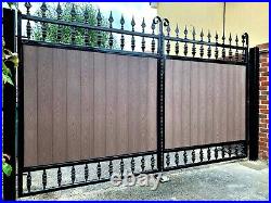 Wooden Clad Bi-folding Driveway Gate #207 Composite Wood No Maintenance