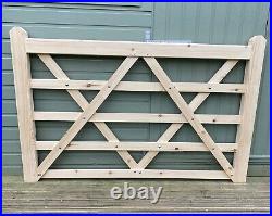 Wooden Diamond Braced 5 Bar farm driveway gates Made To Measure From 3ft 12ft