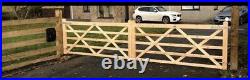 Wooden Diamond Braced 5 Bar farm driveway gates Made To Measure From 3ft 12ft