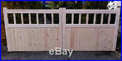 Wooden Double Entrance Cottage Style Driveway Gates Timber Garden Gate