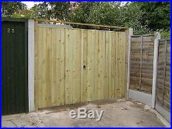Wooden Double Gates Driveway Gardentreated Ready To Fit Heavy Duty Fullyframed