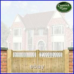 Wooden Driveway Double Gates 4ft High dual swing tanalised