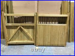 Wooden Driveway Double Gates 4ft High dual swing tanalised