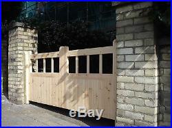 Wooden Driveway Double Gates Cottage Timber Garden Gate