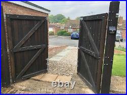 Wooden Driveway/Garden Gates/Treated Timber Gates + all Hardware and Side Door