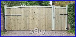 Wooden Driveway Gate H6ft W14ft Heawy Duty Frame 7cmx4inch (10 Cm)