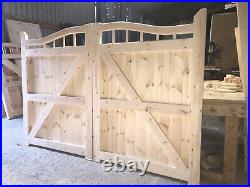 Wooden Driveway Gates 1.7 High X 3m Wide Round Spindles Plus Delivery