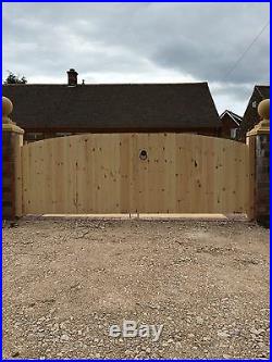 Wooden Driveway Gates 3ft Highest Point T&g Free T Hinges & Top Bolt