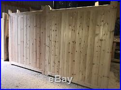 Wooden Driveway Gates 6ft High x 12ft Wide (Each Gate 6ft Wide) Collection only