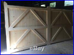 Wooden Driveway Gates 6ft High x 12ft Wide (Each Gate 6ft Wide) Collection only