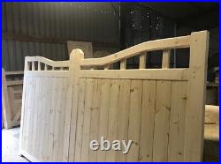 Wooden Driveway Gates Curve Top New Gates Near Me Made To Measure The Angel Gate
