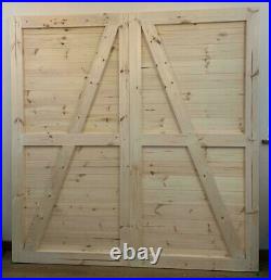 Wooden Driveway Gates Double Gates Horizontally Boarded Made To Measure Service