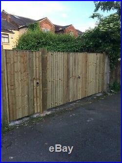 Wooden Driveway Gates Feather Edge Treated Heavy Duty