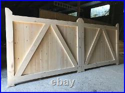 Wooden Driveway Gates Flat Top Custom Made New Modern Design The Cottage Gate