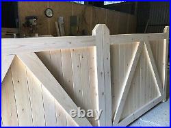 Wooden Driveway Gates Flat Top Custom Made New Modern Design The Cottage Gate