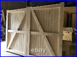 Wooden Driveway Gates Flat Top Heavy Duty 4 X 3 Timber Design The Cottage Gate