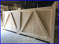 Wooden Driveway Gates Fully Boarded Closeboard New Cottage Gate Bespoke Made