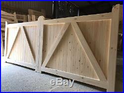 Wooden Driveway Gates Fully Boarded Closeboard New Cottage Gate Bespoke Made