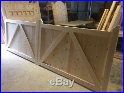 Wooden Driveway Gates Fully Boarded Design New Garden Gate Custom Made 4ft High