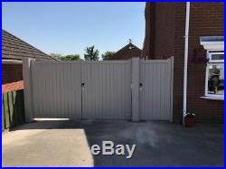 Wooden Driveway Gates Heavy Duty Flat Top, 1800mm H (6ft) Made To Measure