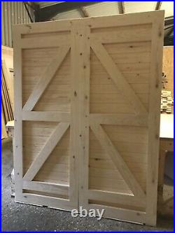 Wooden Driveway Gates Horizontal Boards Custom Made Gate Workshop Garage Doors