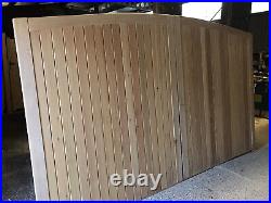 Wooden Driveway Gates Iroko Hardwood Bespoke Sizes Made Design The Subtle Gate