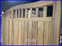 Wooden Driveway Gates Iroko Hardwood New Custom Made Design The Pasture Gate