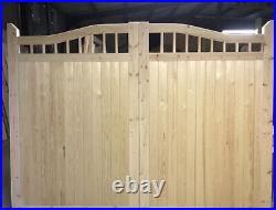 Wooden Driveway Gates Near Me Swan Neck Curve Arch Made To Order The Roman Gate