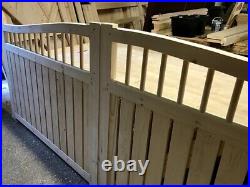 Wooden Driveway Gates Near Me Swan Neck Picket Arched The Country Picket Gate
