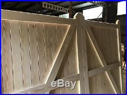 Wooden Driveway Gates New Fully Boarded Design Cottage Style Garden Custom Made