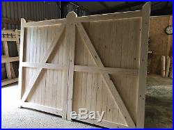 Wooden Driveway Gates New Fully Boarded Design Cottage Style Garden Custom Made