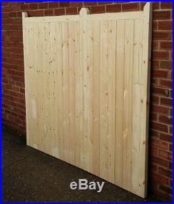 Wooden Driveway Gates Offset Made To Measure Service