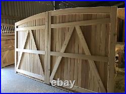 Wooden Driveway Gates Siberian Larch Bespoke Sizes Made Design The Subtle Gate