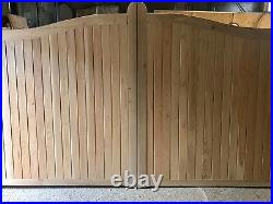 Wooden Driveway Gates Siberian Larch Custom Made Design The Ultimate Swan Gate