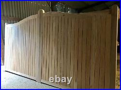 Wooden Driveway Gates Siberian Larch Custom Made Design The Ultimate Swan Gate