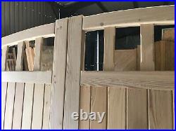 Wooden Driveway Gates Swan Neck Siberian Larch New Design The Emperor's Gate