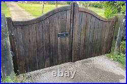 Wooden Driveway Gates Swan Neck With Mechanical Arms And Brand New Electric Box