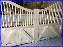 Wooden Driveway Gates With Spindles Reverse Swan Neck Driveway Gate Custom Made