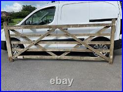 Wooden Five Bar Gate Driveway or Field 3m x 1m with galvanised furniture