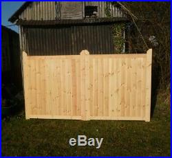Wooden Garden Driveway Gates Entrance Gate Close Board Bespoke 4' And 5' HIGH