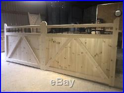 Wooden Garden Driveway Gates Metal Spindles New Bespoke Gate 3' And 3' 6'' High
