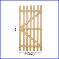 Wooden Garden Fence Gate Entrance Picket Fencing Gate Door 3ft x 3ft/4ft/5ft/6ft