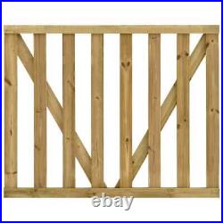 Wooden Garden Slats Gate FSC Impregnated Pinewood Patio Fence Door Side Picket