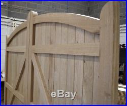 Wooden Oak Bow Top Driveway Gates Mortice & Tenoned 6ft 1800mm