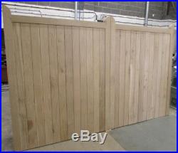 Wooden Oak Driveway Gates Framed, Ledge & Braced Mortice & Tenoned 6ft 1800mm