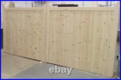 Wooden Softwood Flat Top Driveway Gates Mortice & Tenoned 6ft 1800mm
